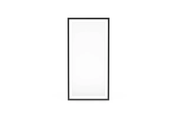 3d Renderowanie pionowe puste zdjęcie ramki na białym — Zdjęcie stockowe