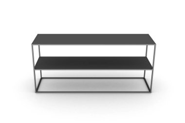 3D Rendering Table or Shelves Furniture on White