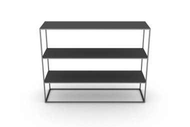 3D Rendering Table or Shelves Furniture on White