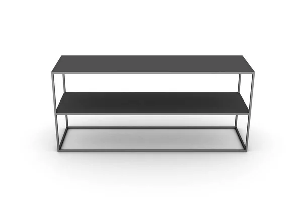 3D-Rendering-Tisch oder Regale Möbel auf weiß — Stockfoto