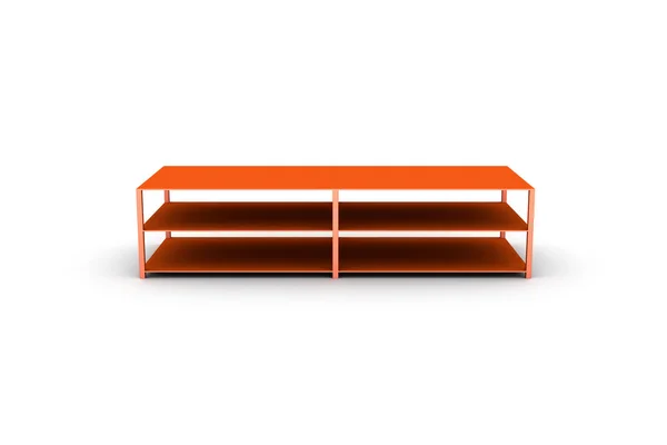3D Rendering Table or Shelves Furniture on White — Stockfoto