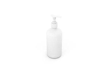 3D Rendering of Realistic Bottle of Soap Bottle on WHite