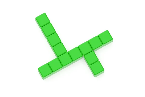 3D-Darstellung von Vorlage-Mock-up Kreuzworträtsel — Stockfoto