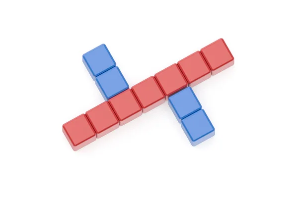 3D vykreslování šablony posuvných křížovek — Stock fotografie