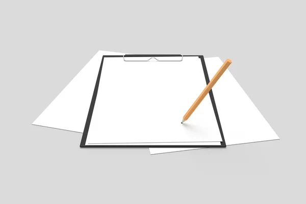 Рендеринг Вид Сверху Бумаги Формата Макет Шаблон Арт Дизайн Рисунком — стоковое фото