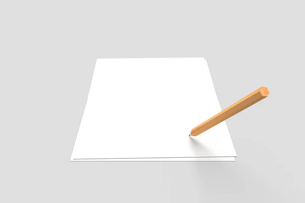 Rendering Top View Size Paper Mock Template You Art Design — Stock Photo, Image