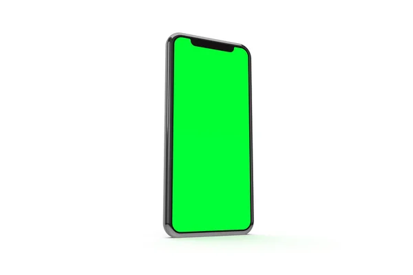 Görüntüleme Beyaz Arkaplanda Izole Edilmiş Yeşil Ekran Şablonu Ile Tam — Stok fotoğraf