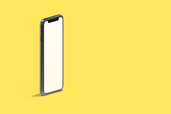 Görüntüleme Beyaz Boş Ekran Şablonlu Tam Ekran Akıllı Telefonun Yeni — Stok fotoğraf