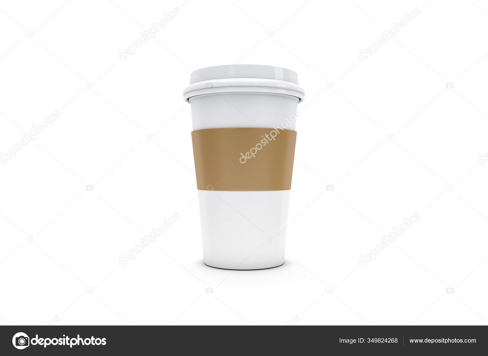 Download Rendering Paper Coffee Thermo Cup Mock Template Isolated White Background Stock Photo Image By C Niglaynike 349824268