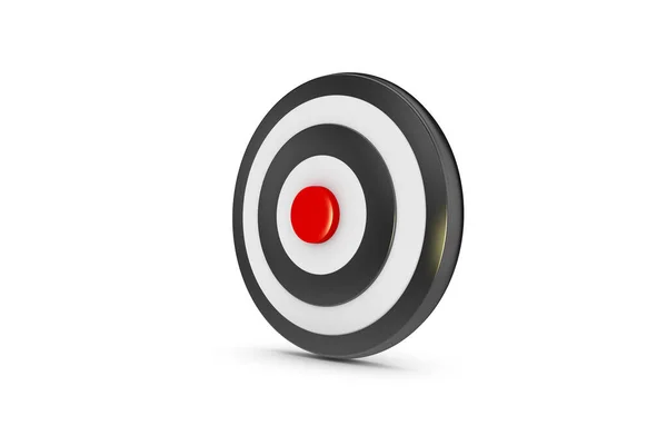 Rendering Middle Red Target Isolated White Background — Stock Photo, Image