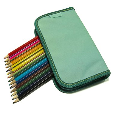 pencils and pencil case which draw children beautiful pictures