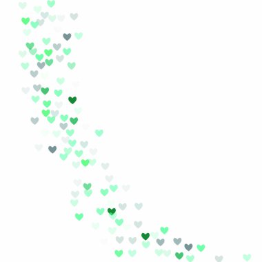 Güzel Konfeti Kalpleri Arkaplanda Düşüyor. Davetiye Şablonu Tasarım, Tebrik Kartı, Poster. Sevgililer Günü. Vektör illüstrasyonu