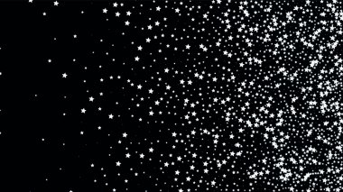 Karanlık gökyüzü arka plan üzerinde birçok rasgele Falling Stars konfeti. 