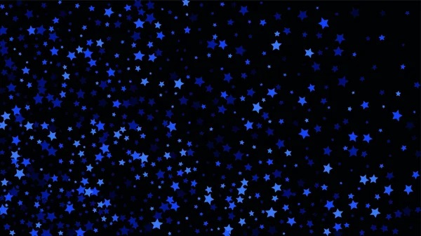 Muchas estrellas que caen al azar Confetti en el fondo del cielo oscuro . — Archivo Imágenes Vectoriales