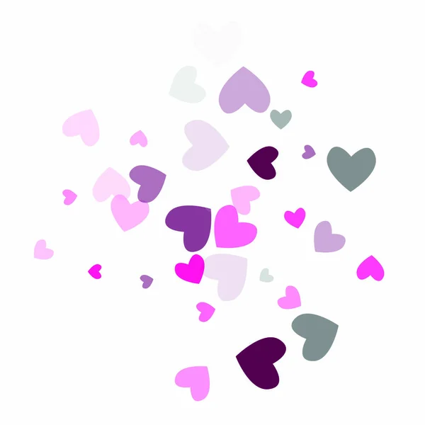 Hermosos corazones de Confetti cayendo sobre el fondo. Plantilla de invitación Diseño de fondo, Tarjeta de felicitación, Póster. Día de San Valentín. Ilustración vectorial — Vector de stock