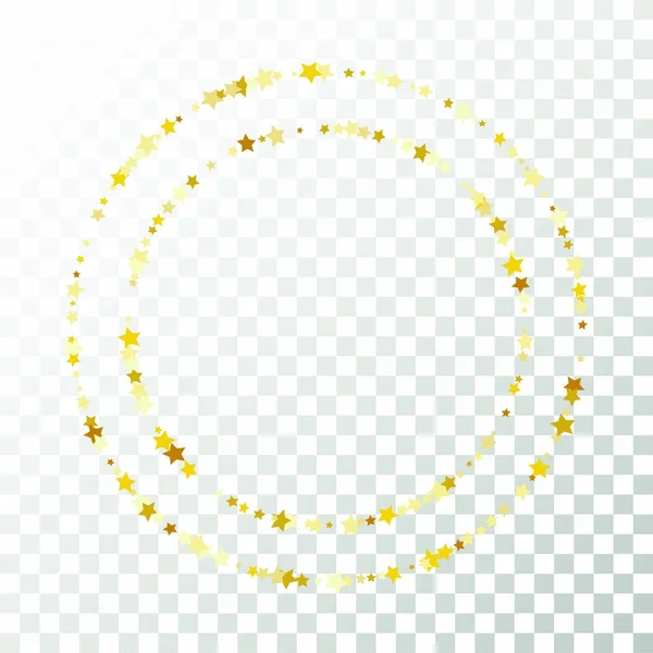 Líneas dibujadas por estrellas. Diseño navideño de un fondo mágico para una tarjeta de invitación, postal, póster. Confetti estrellado sobre fondo transparente — Vector de stock