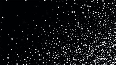 Karanlık gökyüzü arka plan üzerinde birçok rasgele Falling Stars konfeti. 