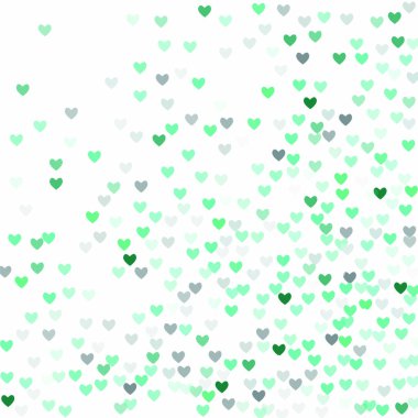 Güzel Konfeti Kalpleri Arkaplanda Düşüyor. Davetiye Şablonu Tasarım, Tebrik Kartı, Poster. Sevgililer Günü. Vektör illüstrasyonu