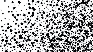 Beyaz gökyüzü arka plan üzerinde birçok rasgele Falling Stars konfeti. 