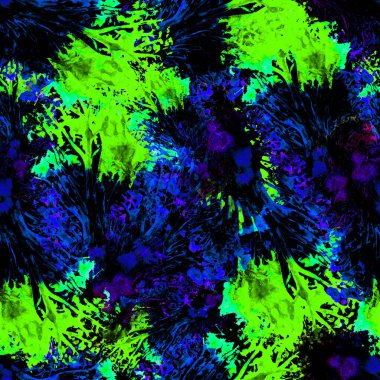 Dikişsiz el suluboya desen çekilmiş. Parlak tasarımı için duvar kağıdı, çini, tekstil, kumaş, ambalaj, paketleme, kamuflaj baskı.