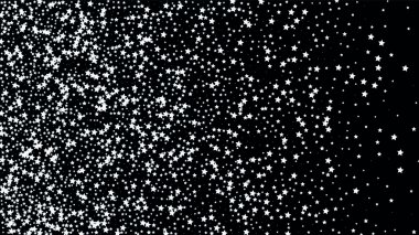 Karanlık gökyüzü arka plan üzerinde birçok rasgele Falling Stars konfeti. 