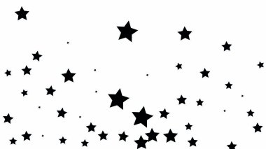 Beyaz gökyüzü arka plan üzerinde birçok rasgele Falling Stars konfeti. 