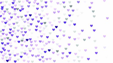 Güzel konfeti kalpleri arka plan üzerine düşüyor. Davetiye şablon arka plan tasarımı, tebrik kartı, Poster. Sevgililer günü.