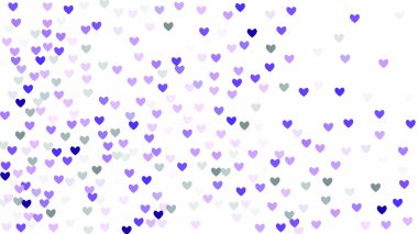 Güzel konfeti kalpleri arka plan üzerine düşüyor. Davetiye şablon arka plan tasarımı, tebrik kartı, Poster. Sevgililer günü.