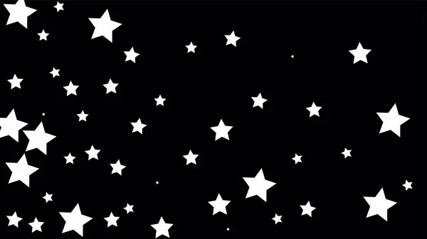 Wiele konfetti losowo spadające gwiazdy na niebie białe tło. — Wektor stockowy