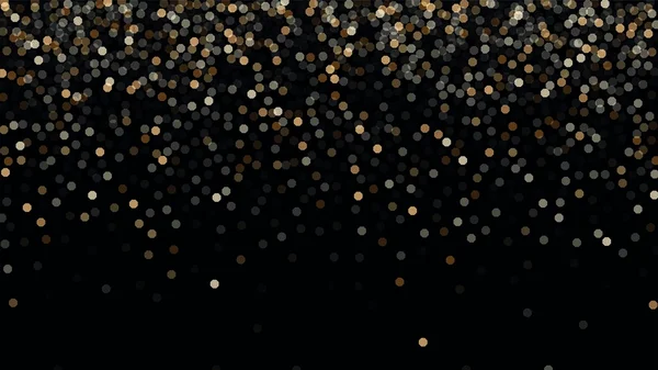 Bella caduta Blured Confetti. Bokeh Background. Vector Colorful Snowflakes Falling Night Sky. Sfondo gelido di Natale . — Vettoriale Stock