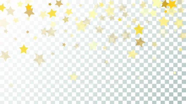 Design de Natal de um fundo mágico para um cartão de convite, cartão postal, cartaz. Confetti estrelado em fundo transparente — Vetor de Stock