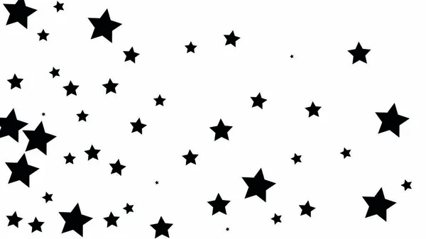 Many Random Falling Stars Confetti on White Sky Background. — Stock Vector