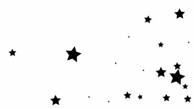 Beyaz gökyüzü arka plan üzerinde birçok rasgele Falling Stars konfeti. 