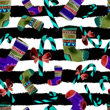 Güzel sorunsuz Noel desen. Elle çizilmiş suluboya resim. Tasarımınızı tebrik kartı, Davetiyeler, poster için arka plan. Harika baskı ambalaj kağıt, kumaş, fayans, duvar kağıdı