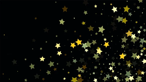 Muchas estrellas que caen al azar Confetti en el fondo del cielo oscuro . — Archivo Imágenes Vectoriales