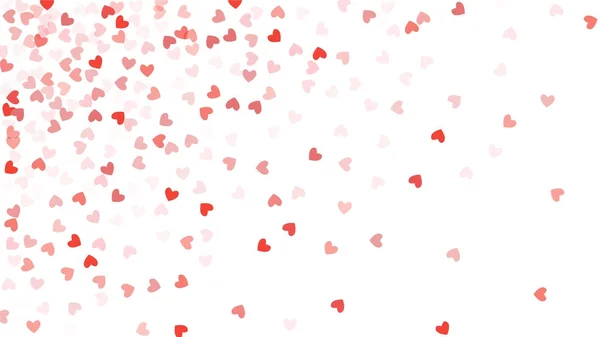 Beaux coeurs confettis tombant sur le fond. Modèle d'invitation Contexte Design, carte de vœux, affiche. Saint Valentin — Image vectorielle