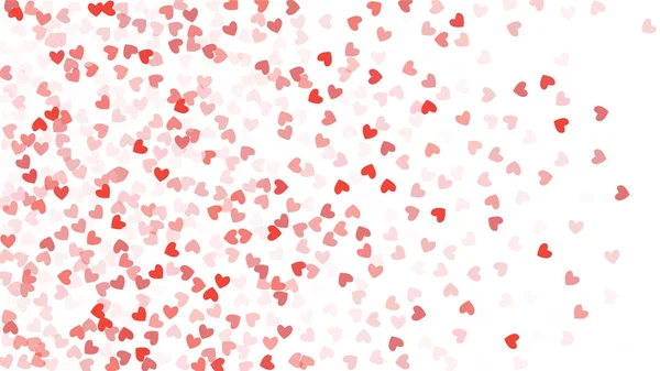 Mooie Confetti hart vallen op achtergrond. Uitnodiging sjabloon achtergrond ontwerp, wenskaart, Poster. Dag van de Valentijnskaart — Stockvector