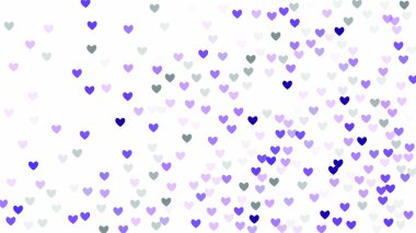 Güzel konfeti kalpleri arka plan üzerine düşüyor. Davetiye şablon arka plan tasarımı, tebrik kartı, Poster. Sevgililer günü.