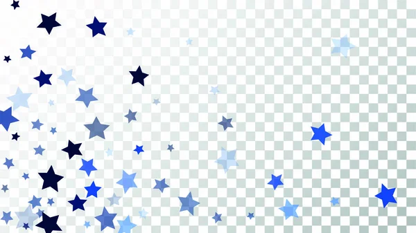 Juledesign av en magisk bakgrunn for et invitasjonskort, postkort, postkort. Starry Confetti på gjennomsiktig bakgrunn – stockvektor