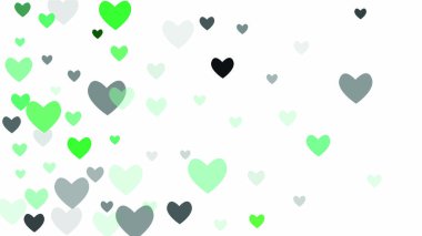 Güzel konfeti kalpleri arka plan üzerine düşüyor. Davetiye şablon arka plan tasarımı, tebrik kartı, Poster. Sevgililer günü.