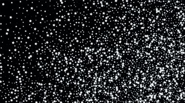 Karanlık gökyüzü arka plan üzerinde birçok rasgele Falling Stars konfeti. 