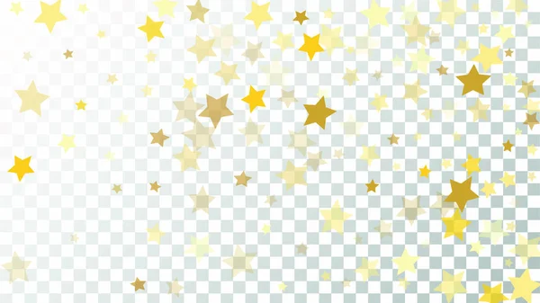 Design de Natal de um fundo mágico para um cartão de convite, cartão postal, cartaz. Confetti estrelado em fundo transparente —  Vetores de Stock