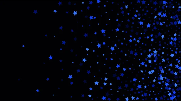 Muchas estrellas que caen al azar Confetti en el fondo del cielo oscuro . — Archivo Imágenes Vectoriales