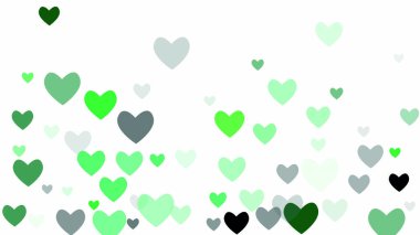 Güzel konfeti kalpleri arka plan üzerine düşüyor. Davetiye şablon arka plan tasarımı, tebrik kartı, Poster. Sevgililer günü.