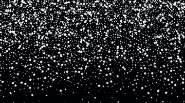 Karanlık gökyüzü arka plan üzerinde birçok rasgele Falling Stars konfeti. 