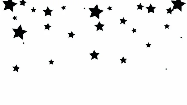 Many Random Falling Stars Confetti on White Sky Background. — Stock Vector