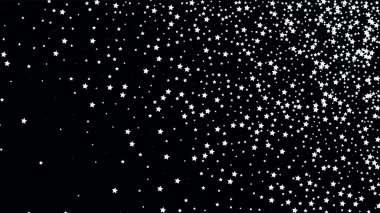 Karanlık gökyüzü arka plan üzerinde birçok rasgele Falling Stars konfeti. 
