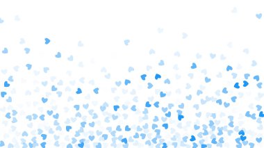 Güzel konfeti kalpleri arka plan üzerine düşüyor. Davetiye şablon arka plan tasarımı, tebrik kartı, Poster. Sevgililer günü