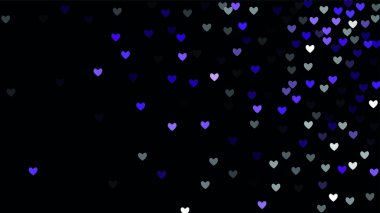 Güzel konfeti kalpleri arka plan üzerine düşüyor. Davetiye şablon arka plan tasarımı, tebrik kartı, Poster. Sevgililer günü.