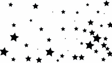 Beyaz gökyüzü arka plan üzerinde birçok rasgele Falling Stars konfeti. 